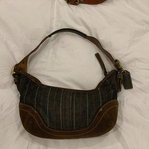 Coach Denim, Suede and Leather Hobo